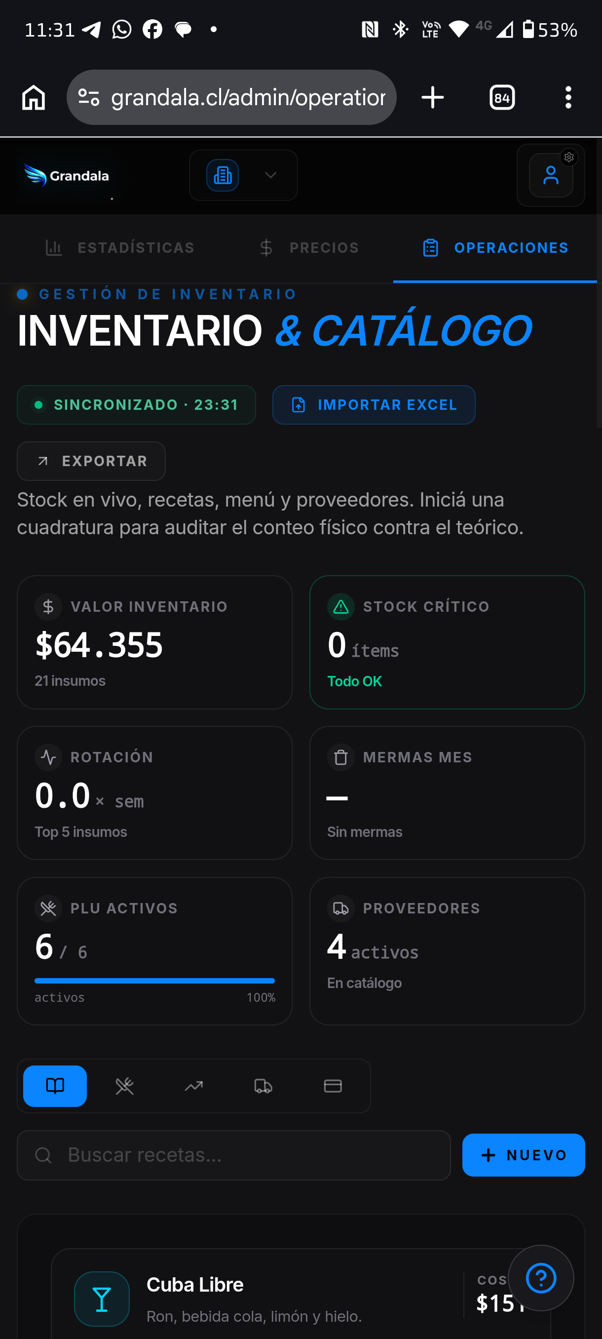 spo7 · Inventario y catálogo